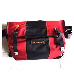 Timbuk2 black and red messenger bag